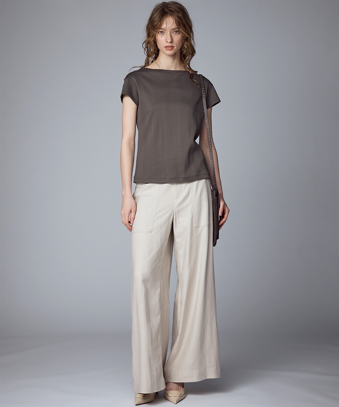 49AV JUNKO SHIMADA ランダムリブ編みプルオーバー半袖トップス_sub_7