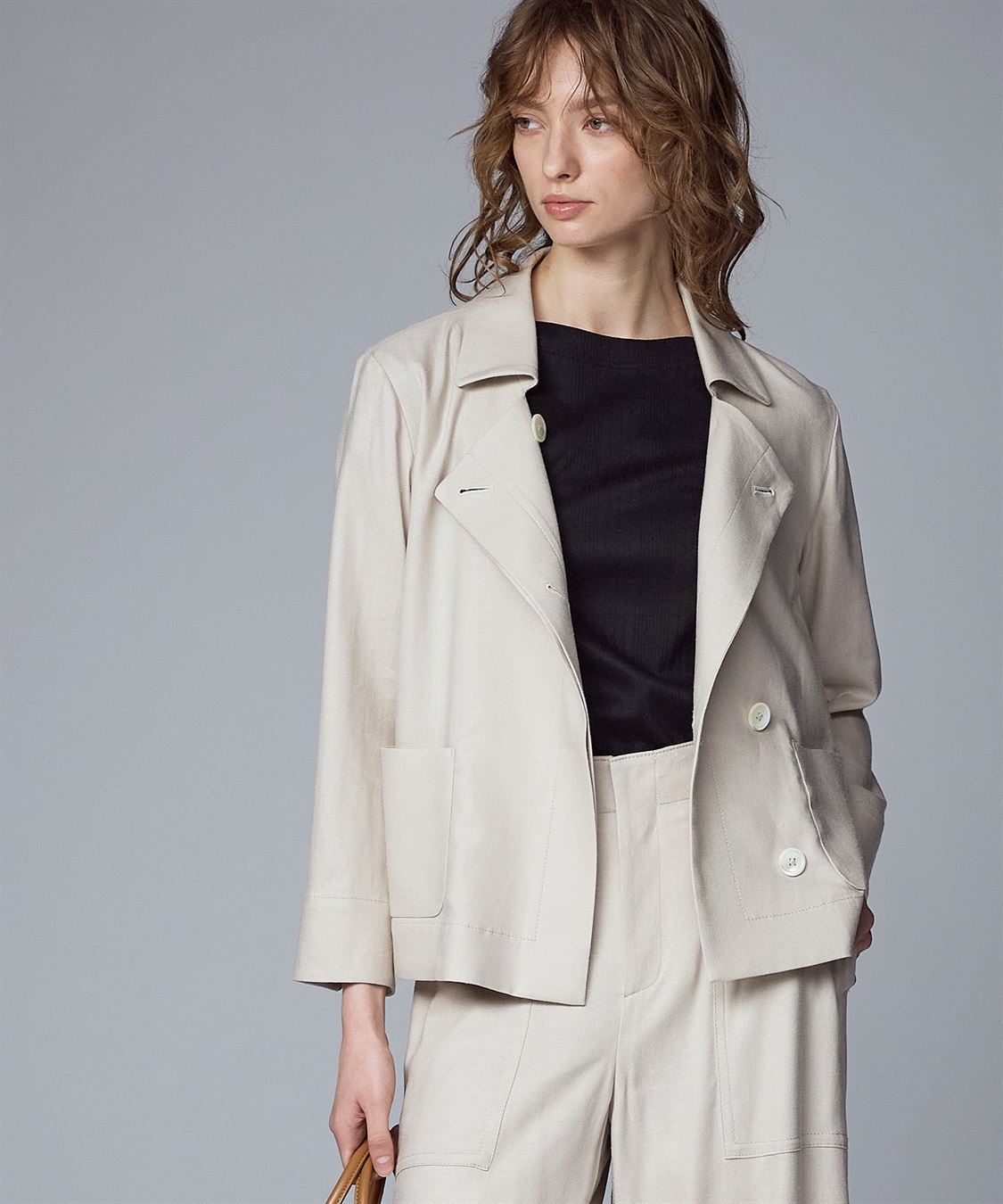 49AV JUNKO SHIMADA ランダムリブ編みプルオーバー半袖トップス_sub_12