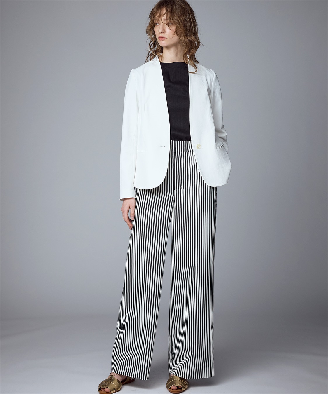 49AV JUNKO SHIMADA ランダムリブ編みプルオーバー半袖トップス_sub_15