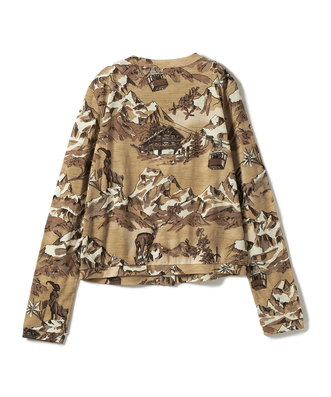 スノーマウンテンプリント柄カーディガン 49AV JUNKO SHIMADA｜クロス