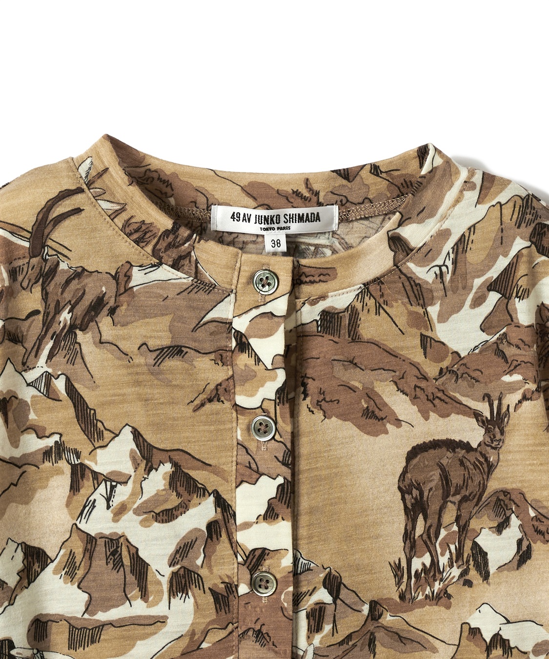49AV JUNKO SHIMADA スノーマウンテンプリント柄カーディガン_sub_2