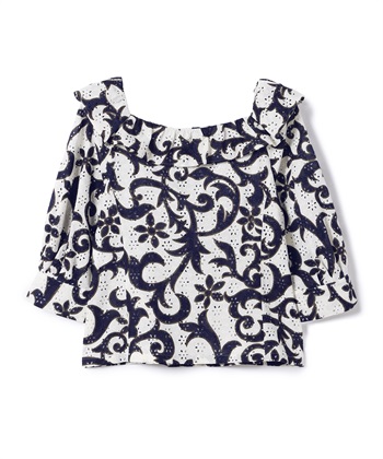 49AV JUNKO SHIMADA 【TIME SALE】カットワークレース×フラワープリント柄ブラウス_subthumb_1