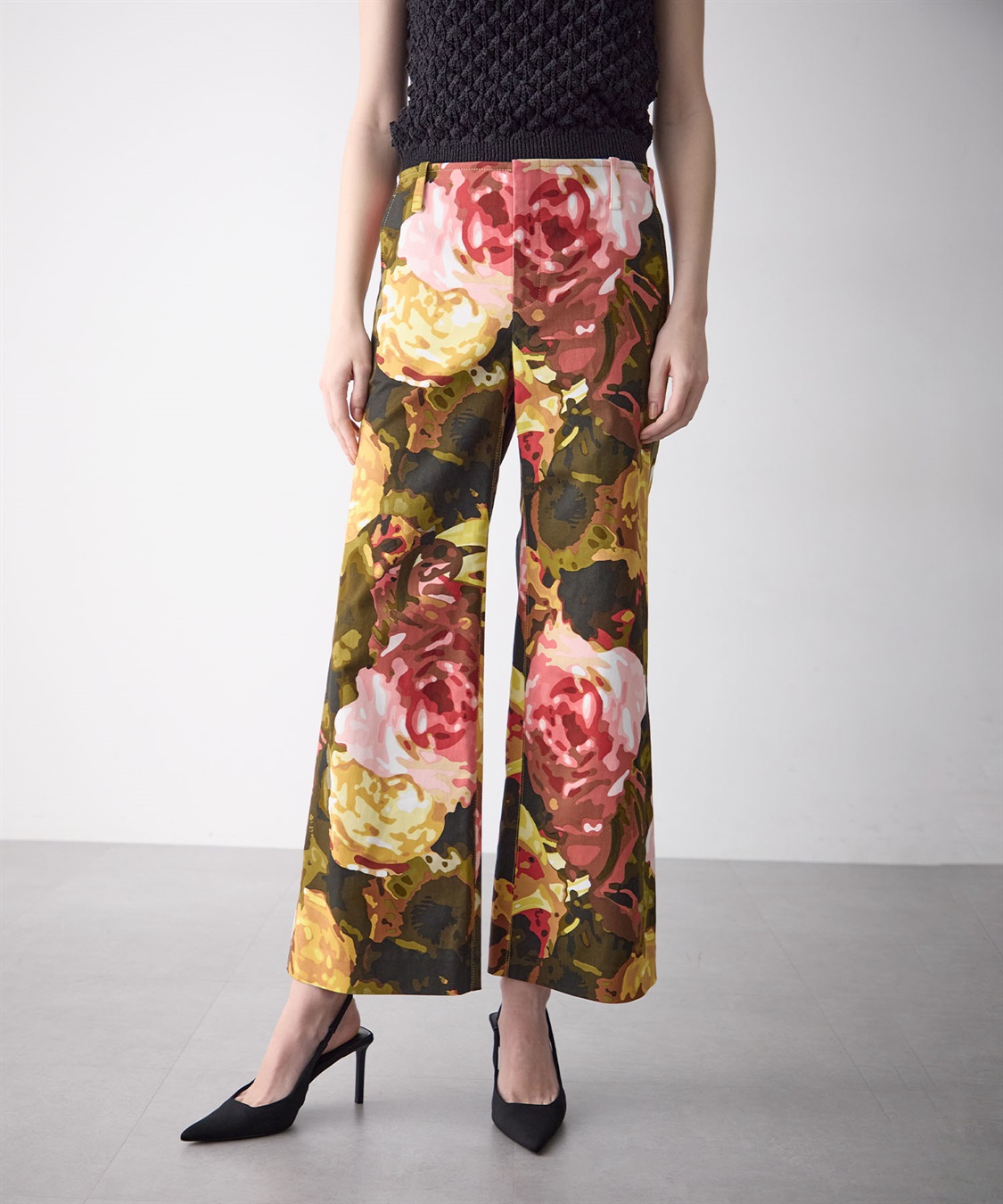 49AV JUNKO SHIMADA ローズ柄ワイドパンツ_sub_13