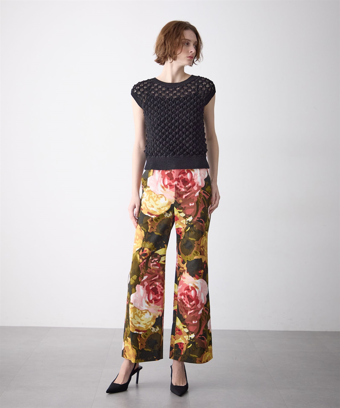 49AV JUNKO SHIMADA ローズ柄ワイドパンツ_sub_14