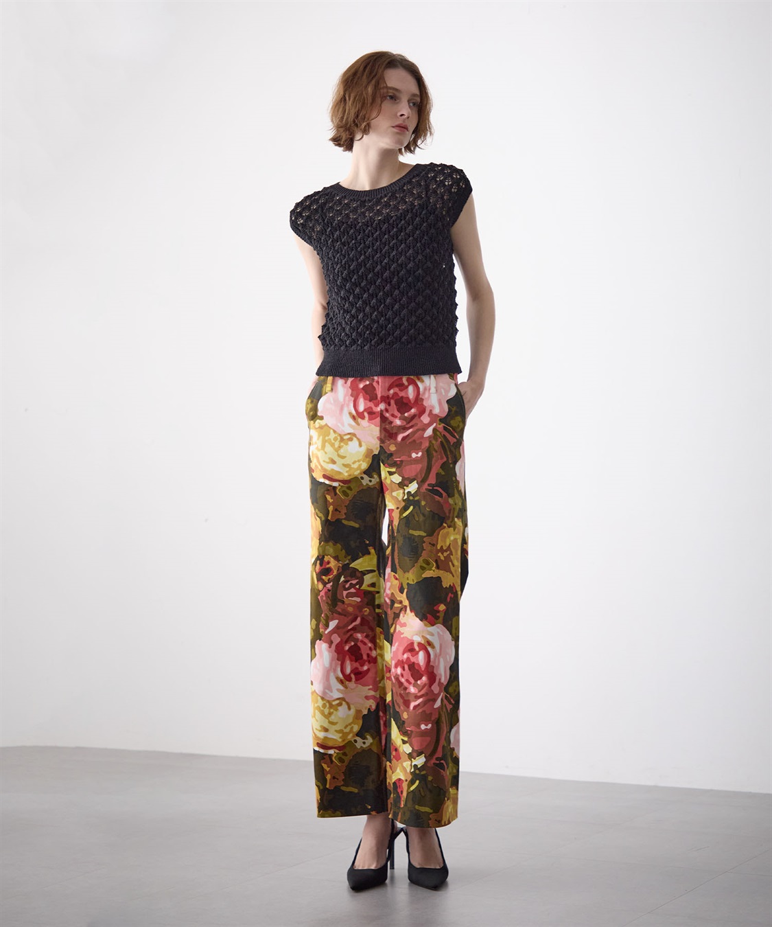 49AV JUNKO SHIMADA ローズ柄ワイドパンツ_sub_16