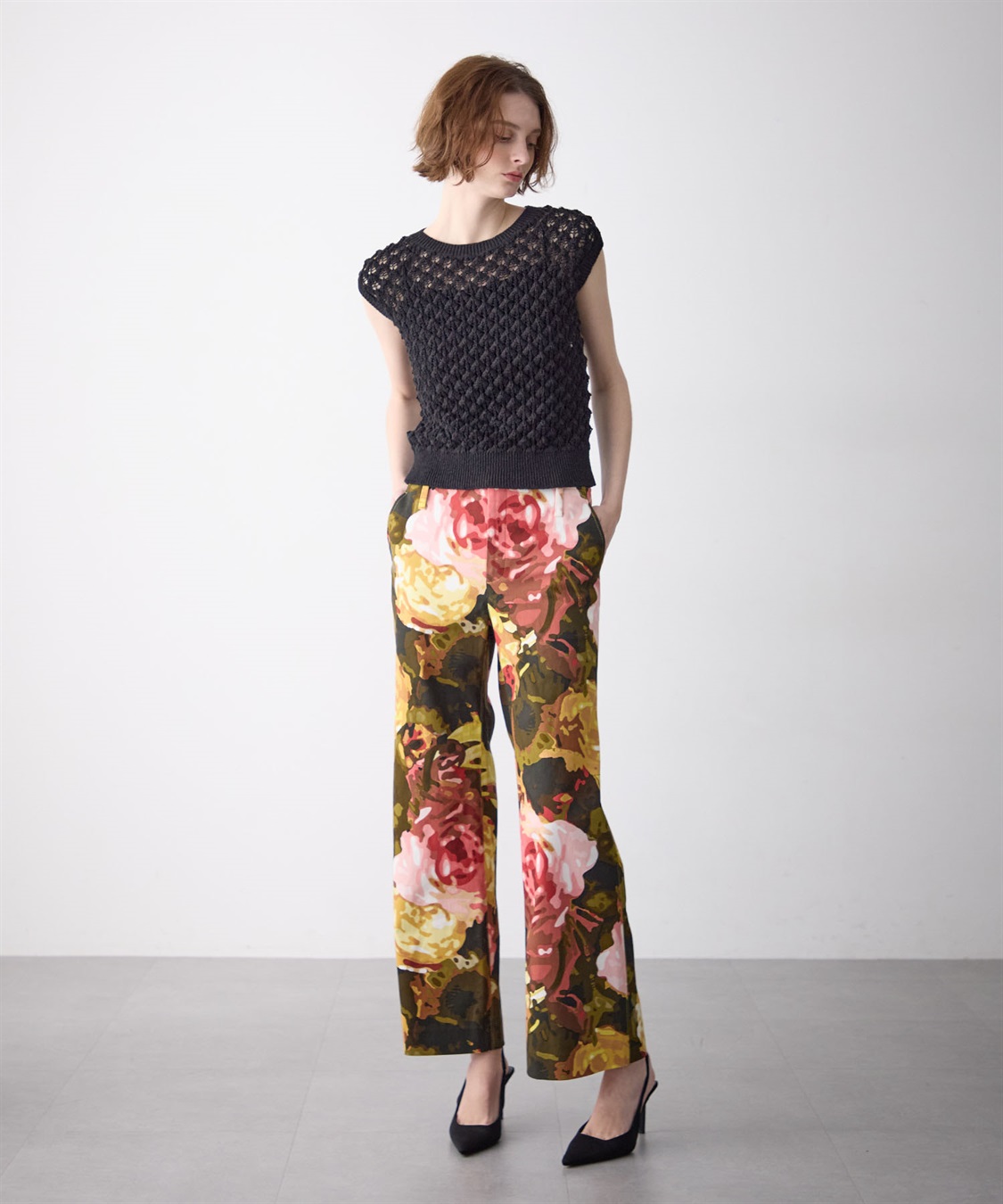 49AV JUNKO SHIMADA ローズ柄ワイドパンツ_sub_19