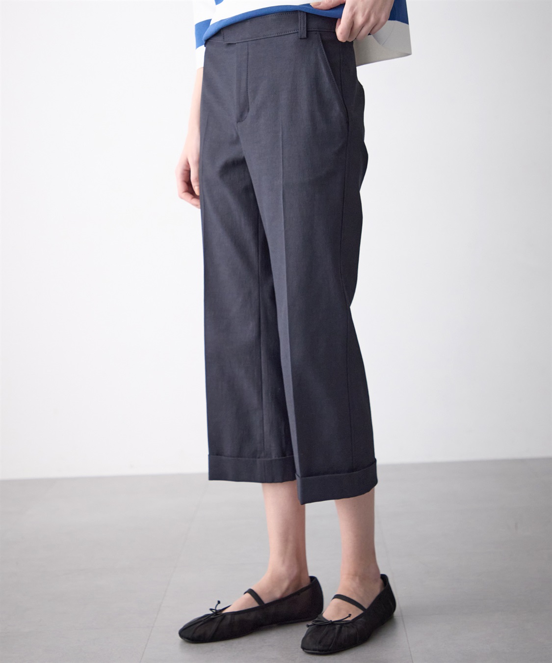 リネン混クロップドパンツ 49AV JUNKO SHIMADA｜クロスプラス公式通販