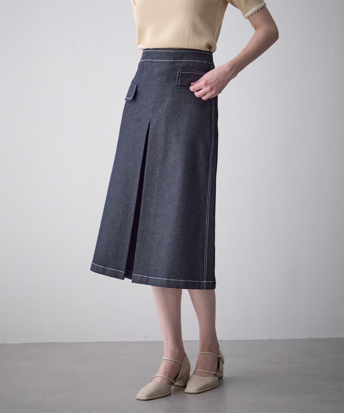 49AV JUNKO SHIMADA デニムフレアスカート_sub_4