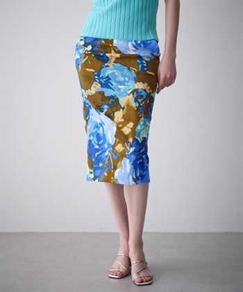 49AV JUNKO SHIMADA ローズ柄タイトスカート_subthumb_1