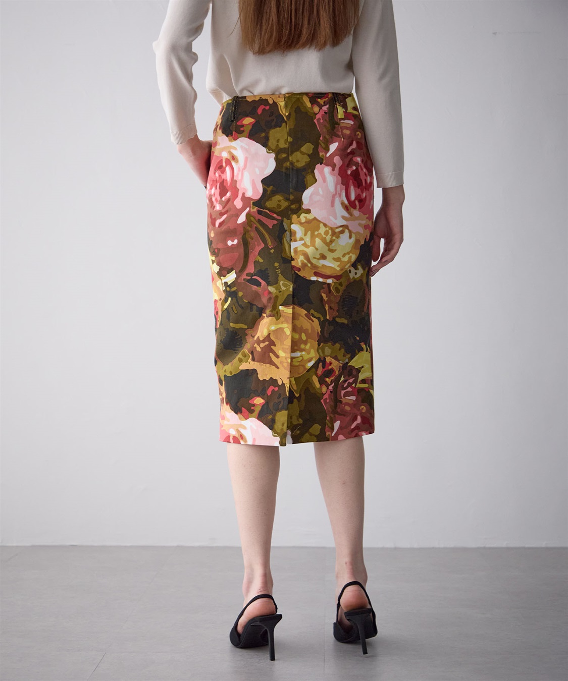 49AV JUNKO SHIMADA ローズ柄タイトスカート_sub_5