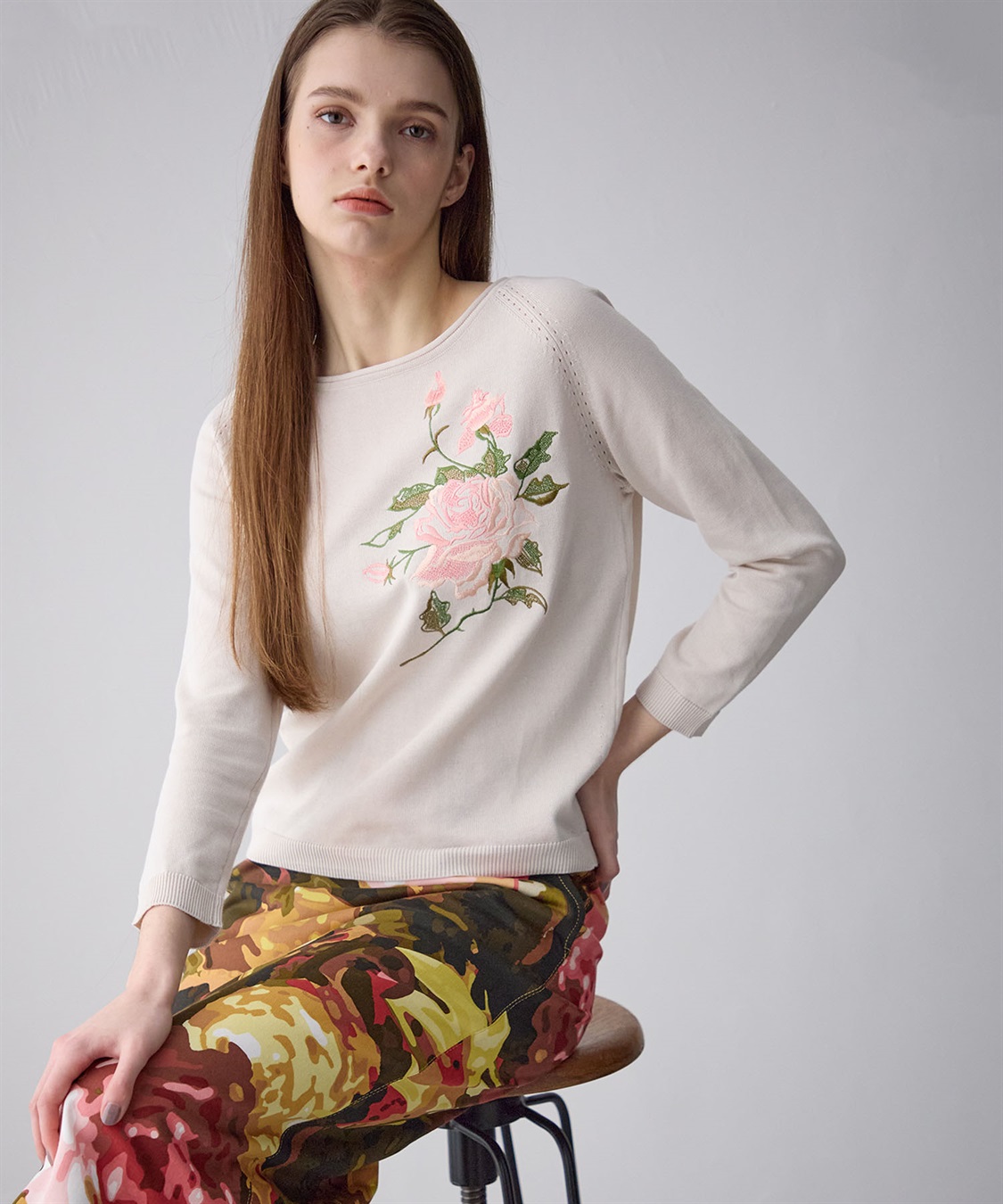 49AV JUNKO SHIMADA ローズ柄タイトスカート_sub_10