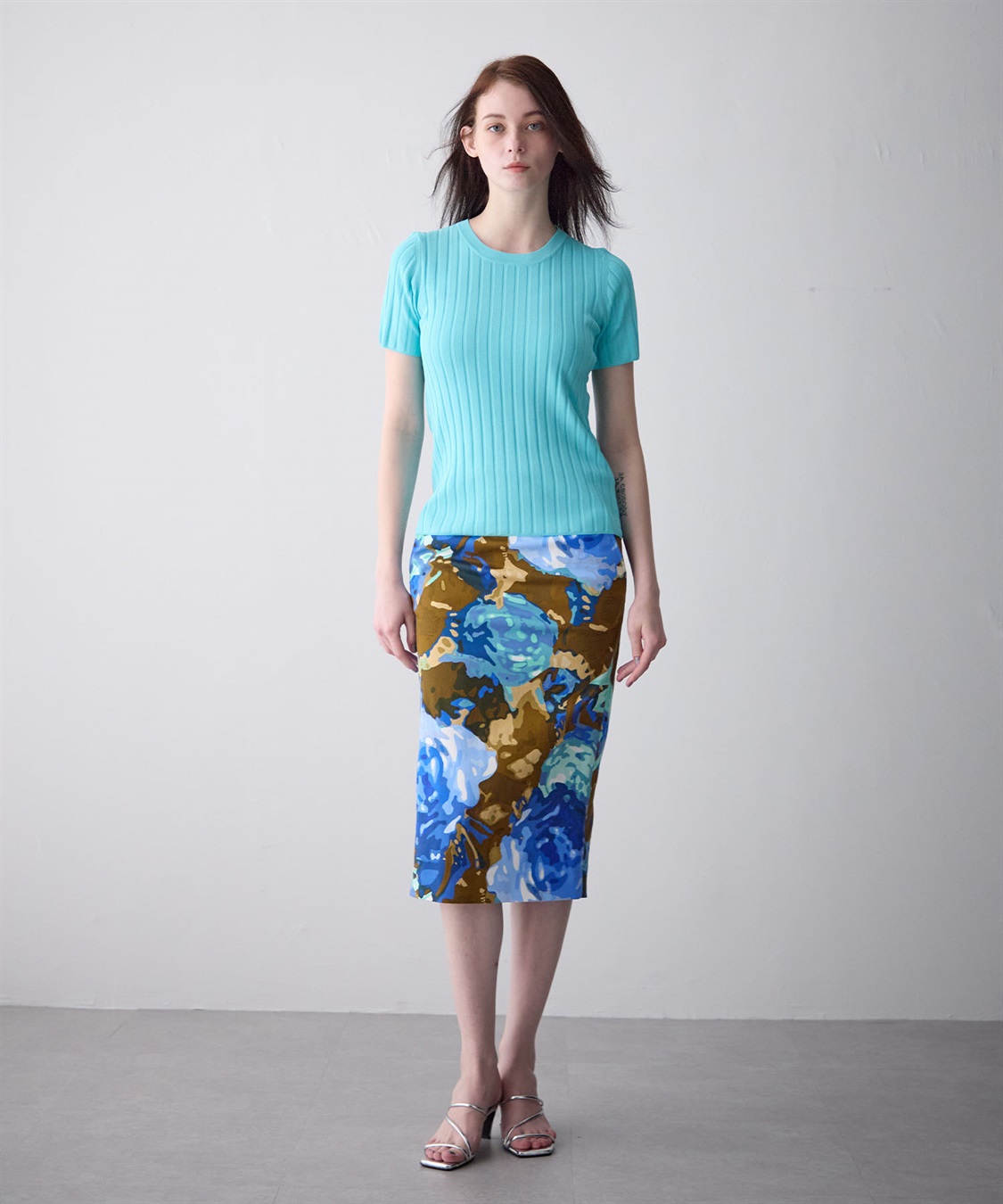 49AV JUNKO SHIMADA ローズ柄タイトスカート_sub_16