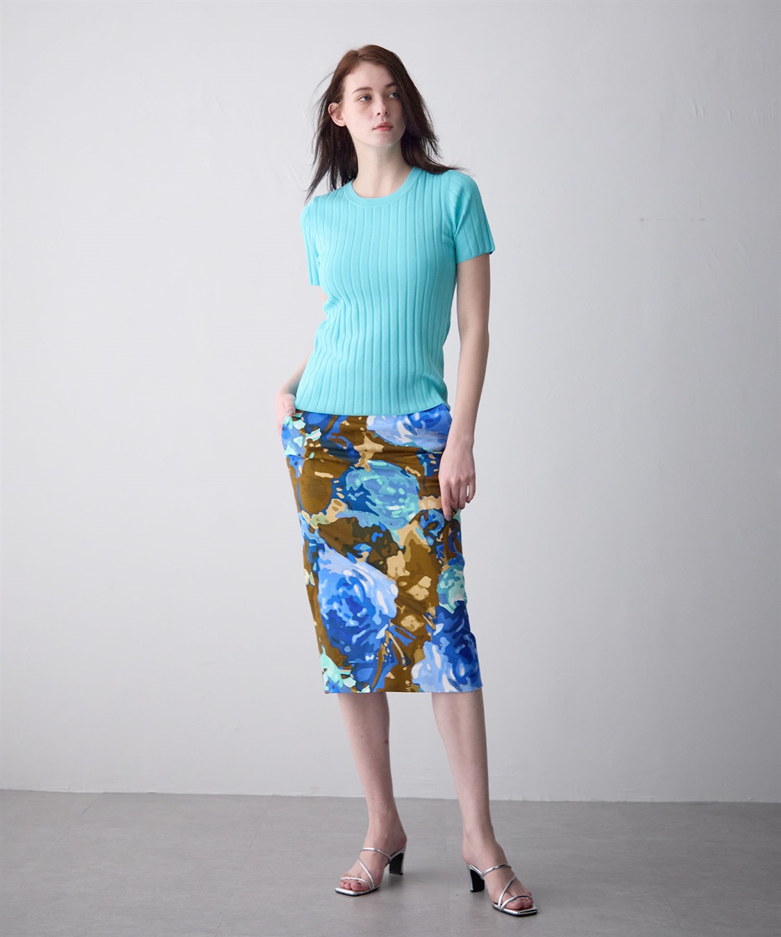 49AV JUNKO SHIMADA ローズ柄タイトスカート_sub_18