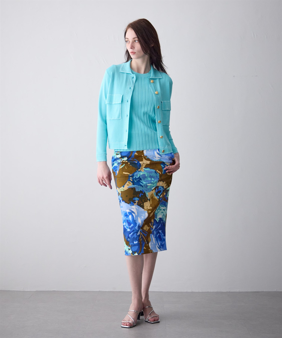 49AV JUNKO SHIMADA ローズ柄タイトスカート_sub_20