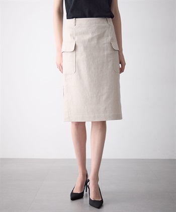 49AV JUNKO SHIMADA リネン混ポケットつきスカート_subthumb_2