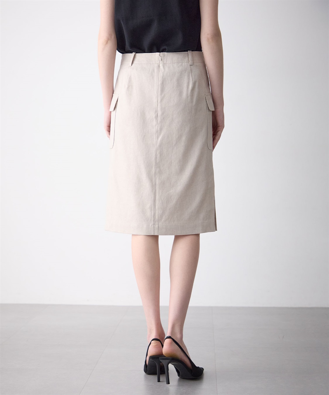 49AV JUNKO SHIMADA リネン混ポケットつきスカート_sub_5