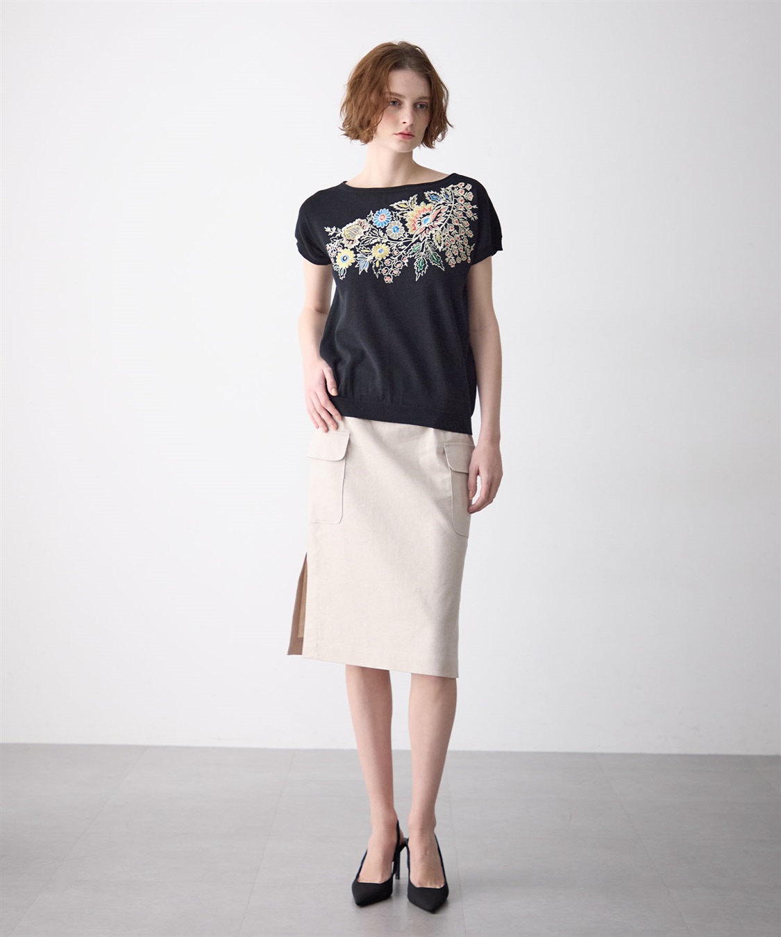 49AV JUNKO SHIMADA リネン混ポケットつきスカート_sub_6