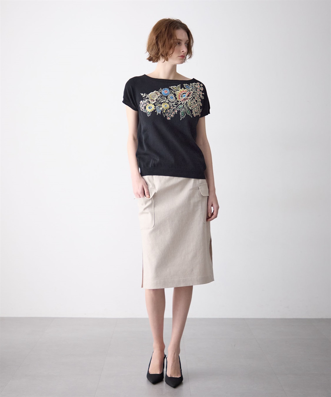 49AV JUNKO SHIMADA リネン混ポケットつきスカート_sub_7