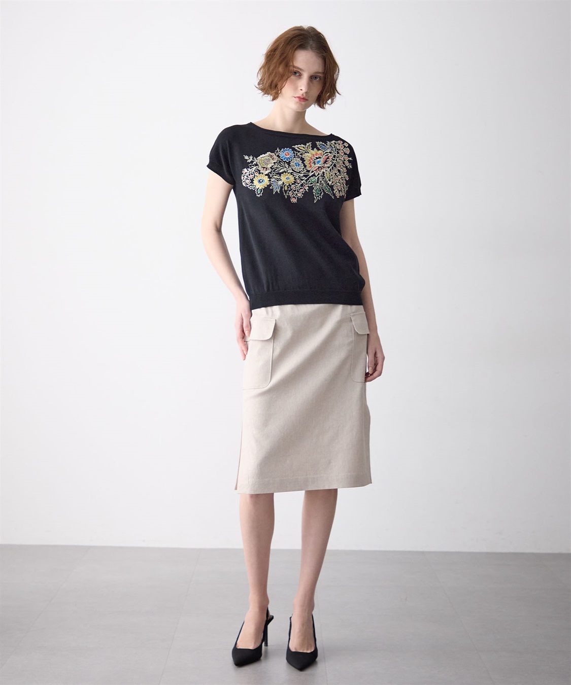 49AV JUNKO SHIMADA リネン混ポケットつきスカート_sub_8