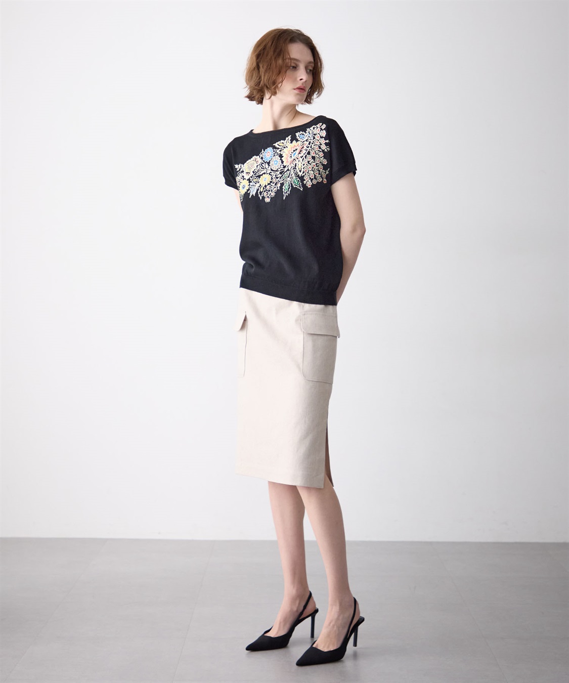 49AV JUNKO SHIMADA リネン混ポケットつきスカート_sub_9