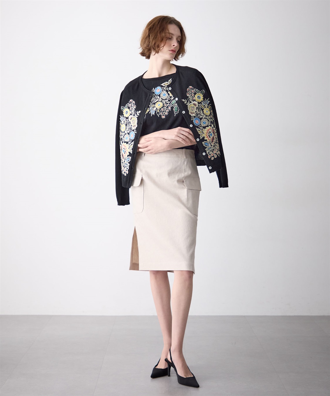 49AV JUNKO SHIMADA リネン混ポケットつきスカート_sub_15