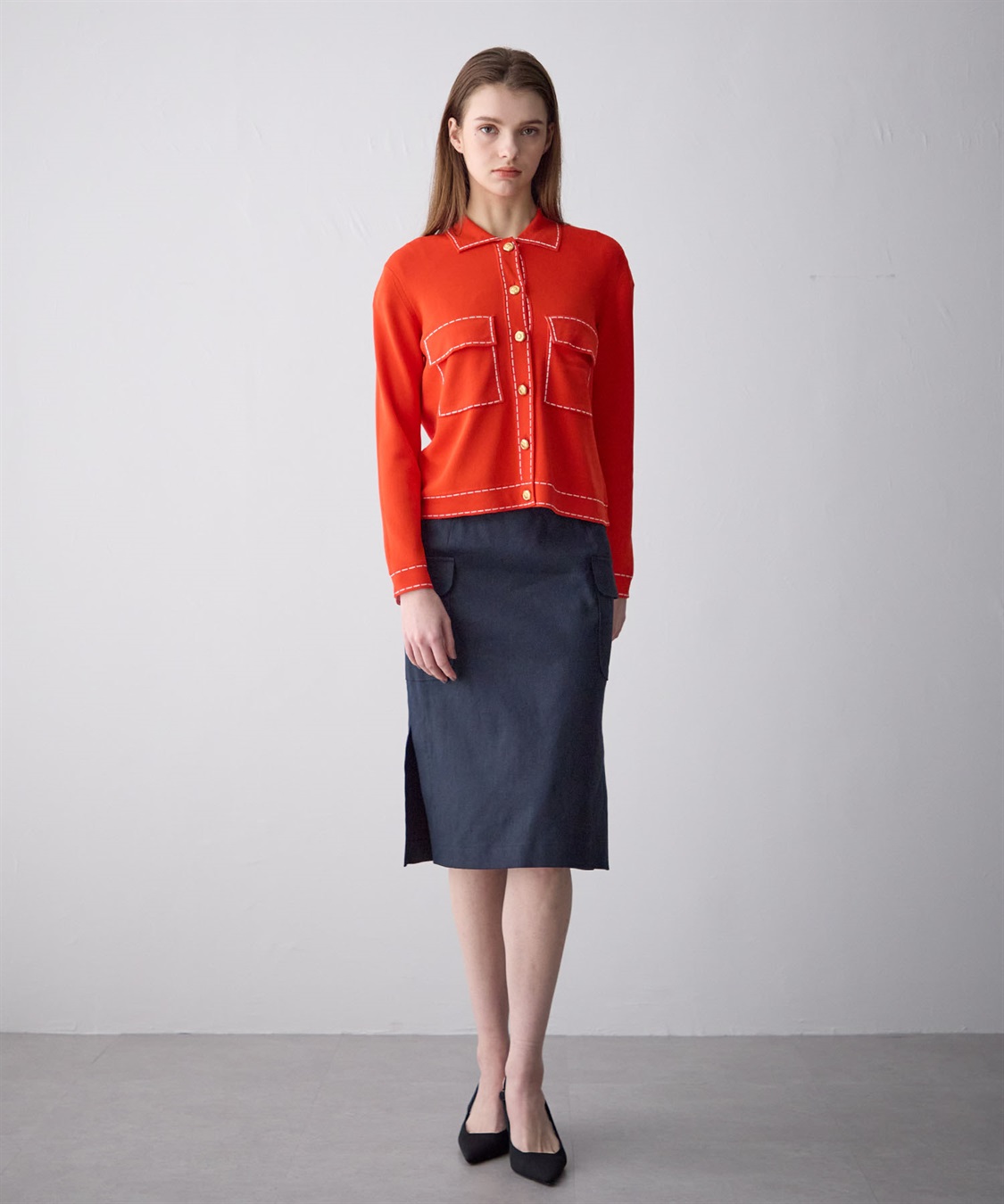 49AV JUNKO SHIMADA リネン混ポケットつきスカート_sub_17