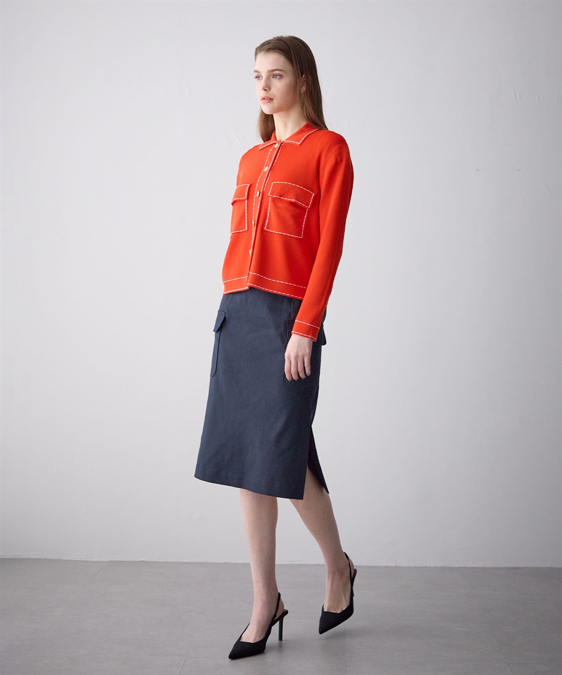 49AV JUNKO SHIMADA リネン混ポケットつきスカート_sub_21