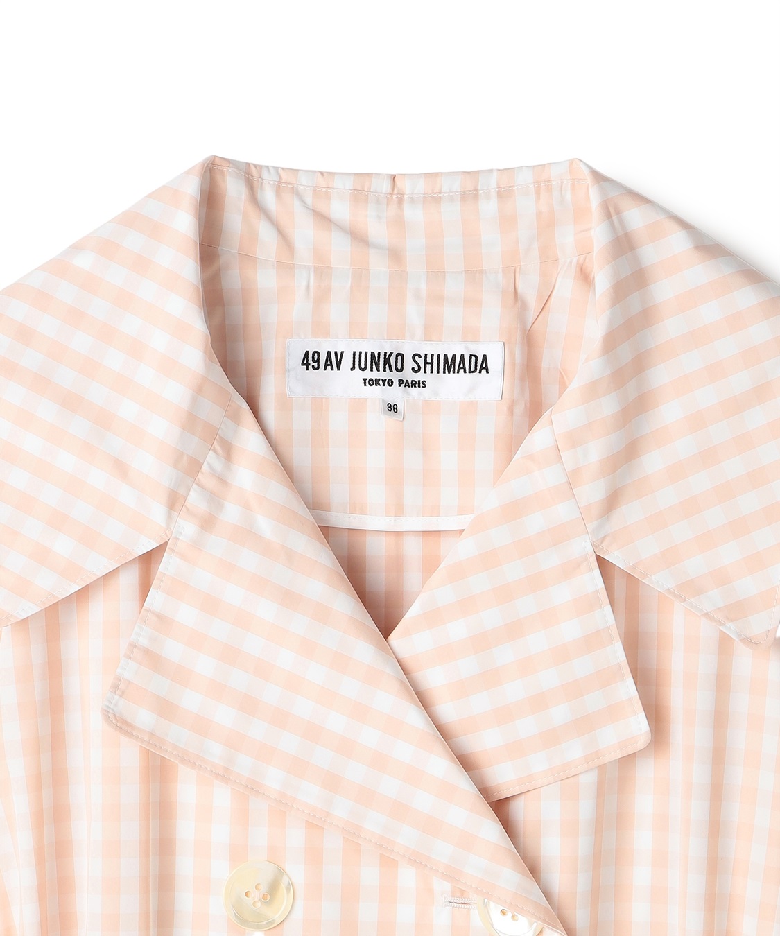 49AV JUNKO SHIMADA ギンガムチェック柄コート_sub_3
