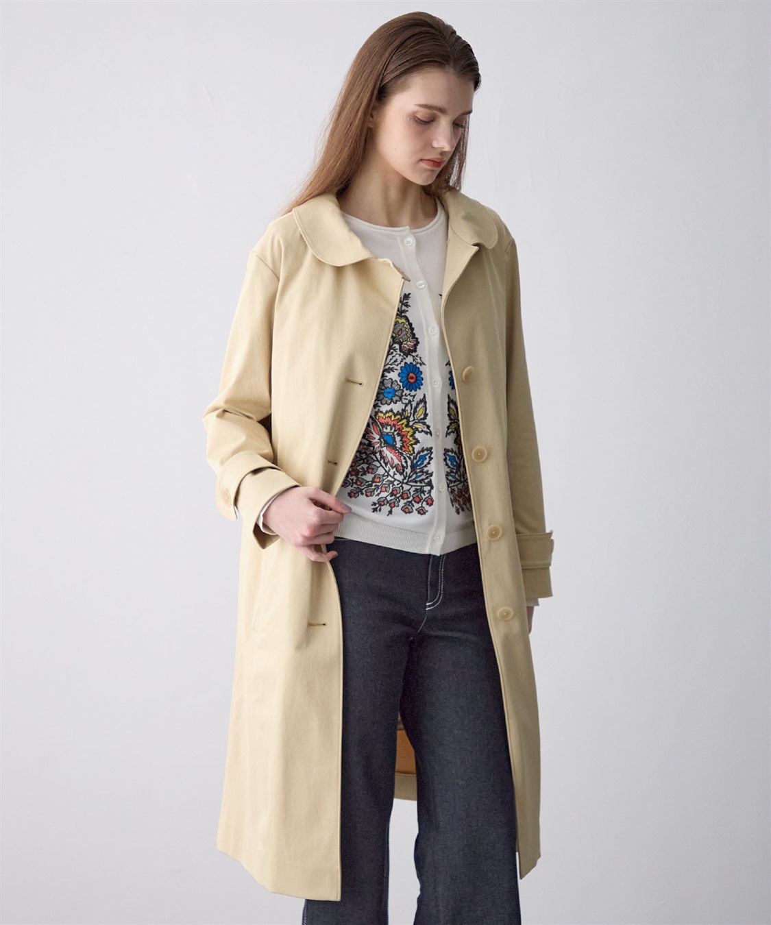 49AV JUNKO SHIMADA ライナーつき丸襟コート_sub_3