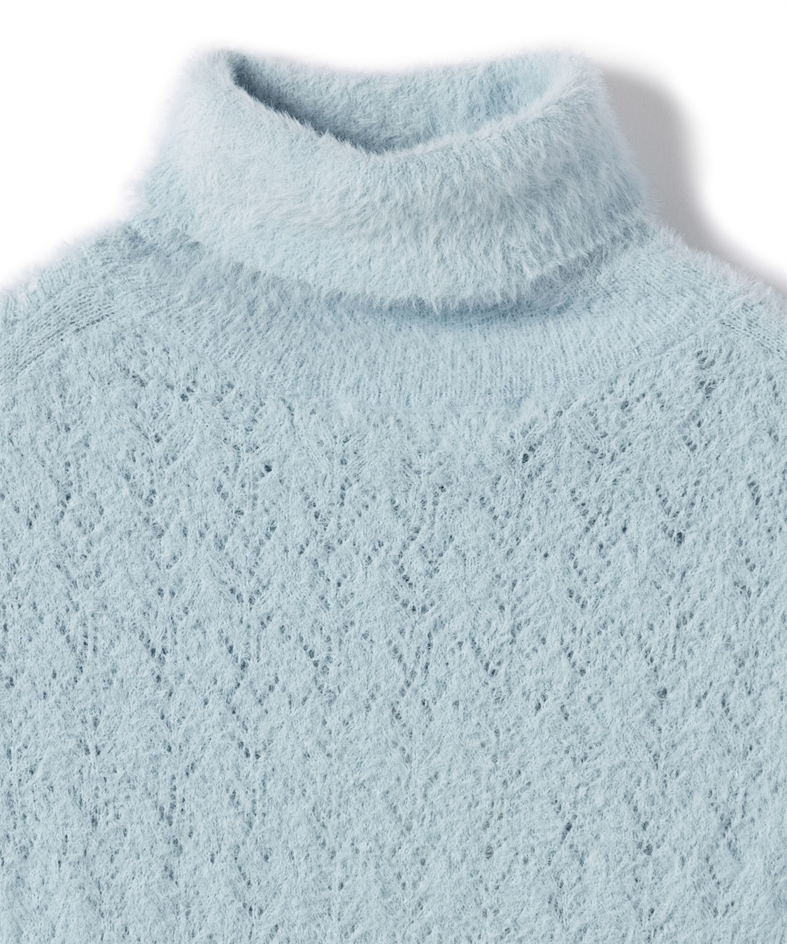 49AV JUNKO SHIMADA 透かし編みタートルネック半袖ニット_sub_2