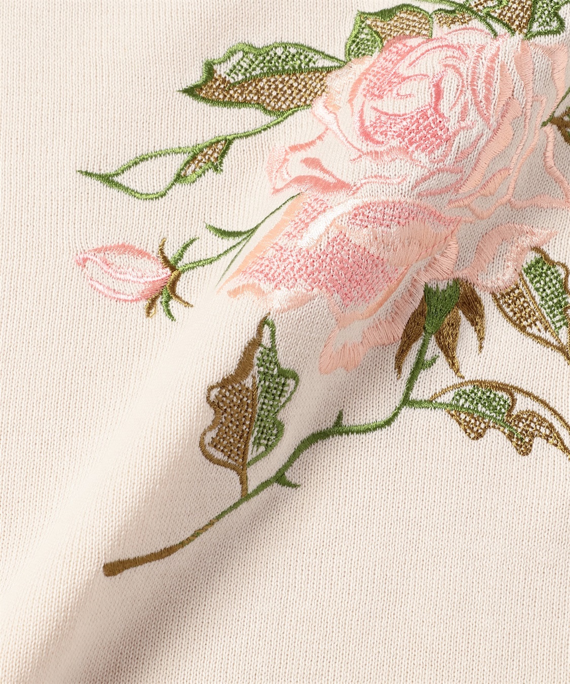 TIME SALE】ローズ刺繍入り長袖ニット 49AV JUNKO SHIMADA｜クロス