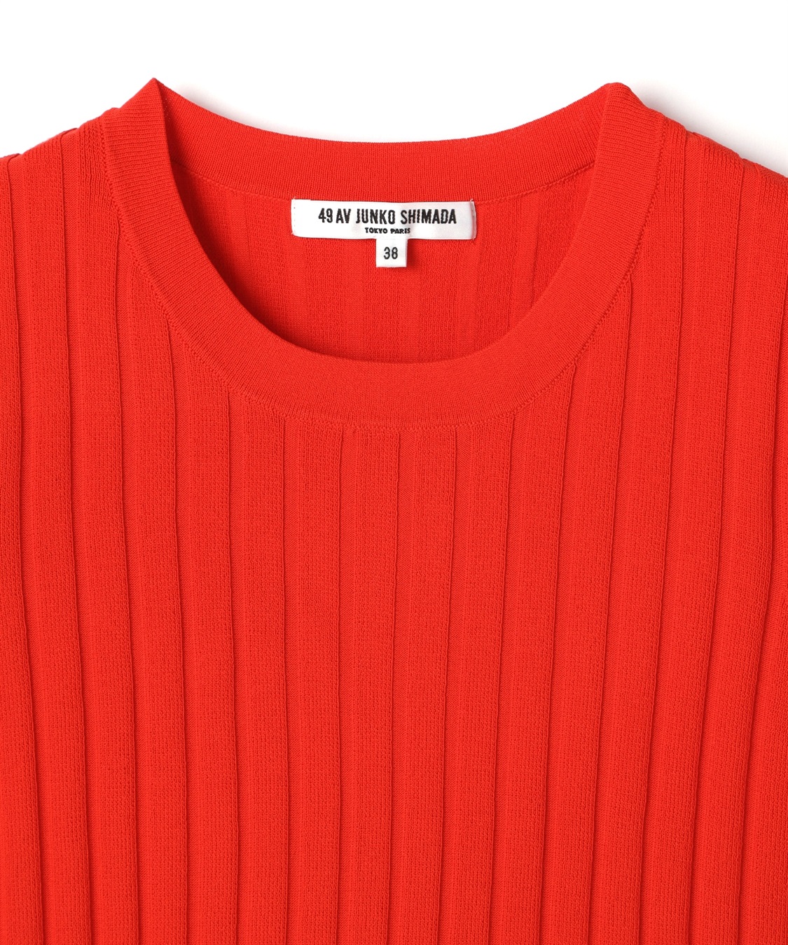 TIME SALE】リブニット半袖プルオーバー 49AV JUNKO SHIMADA｜クロス