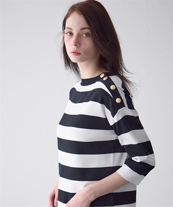 49AV JUNKO SHIMADA 【WEB限定】ボーダー柄サマーニット_subthumb_3