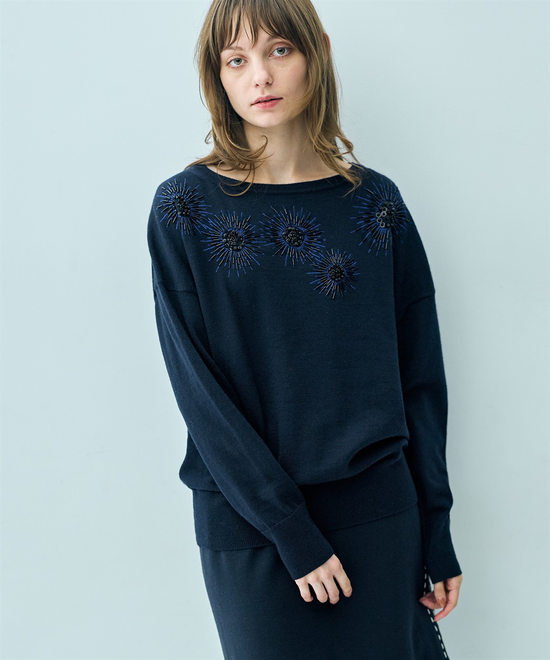 ビーズ刺繍ニットトップス 49AV JUNKO SHIMADA｜クロスプラス公式通販