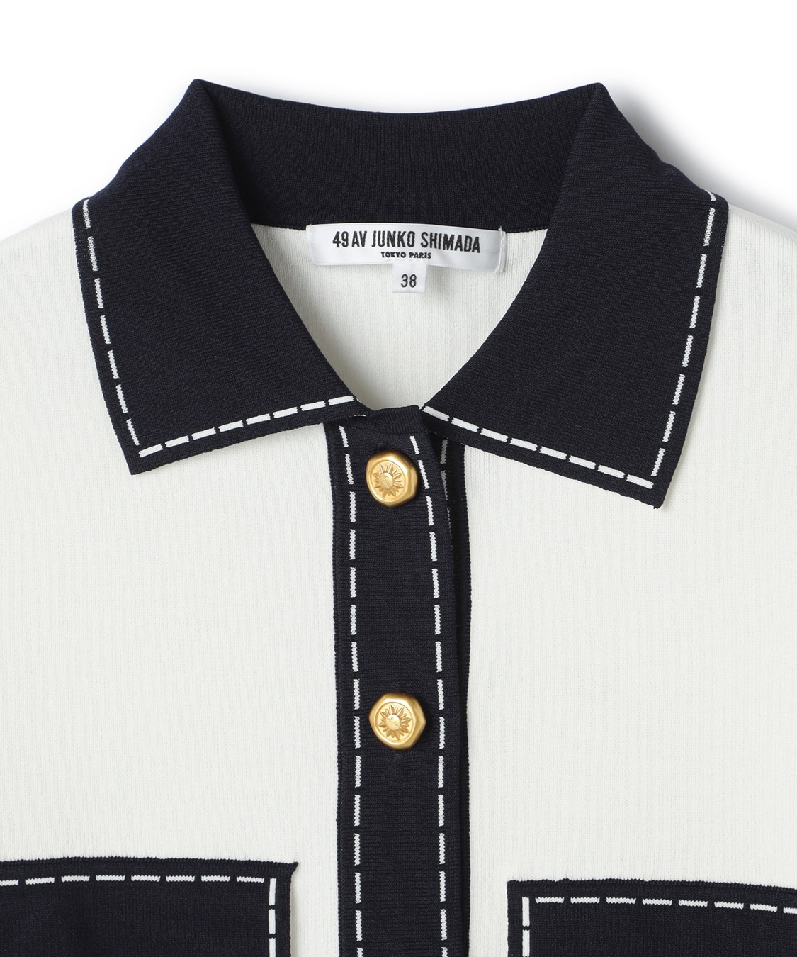 49AV JUNKO SHIMADA 配色ラインニットカーディガン_sub_2
