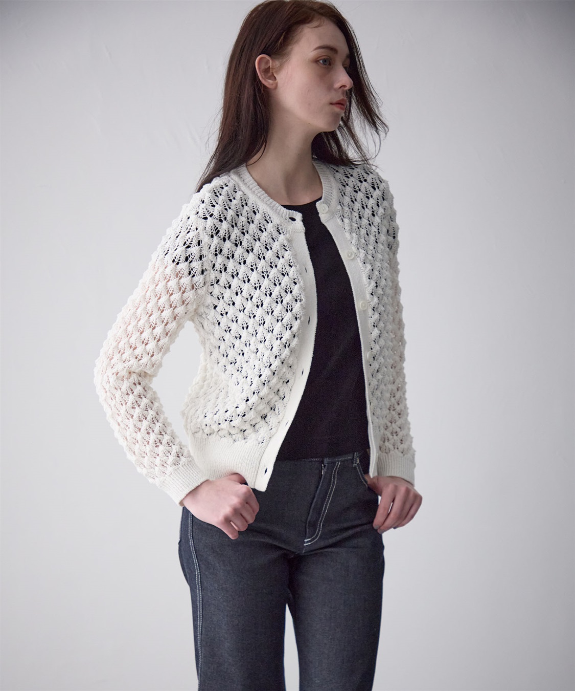 49AV JUNKO SHIMADA 【TIME SALE】透かし編みニットカーディガン_sub_18
