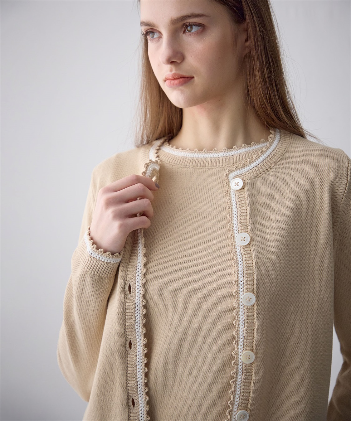 TIME SALE】配色ラインニットカーディガン 49AV JUNKO SHIMADA｜クロス