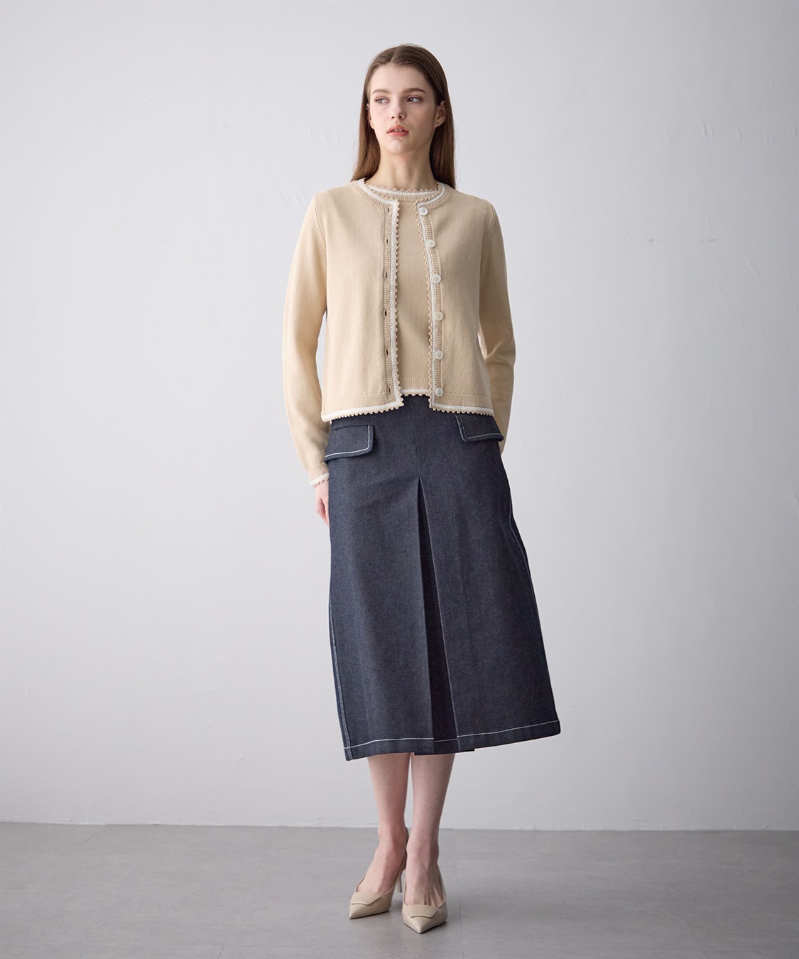 TIME SALE】配色ラインニットカーディガン 49AV JUNKO SHIMADA｜クロス