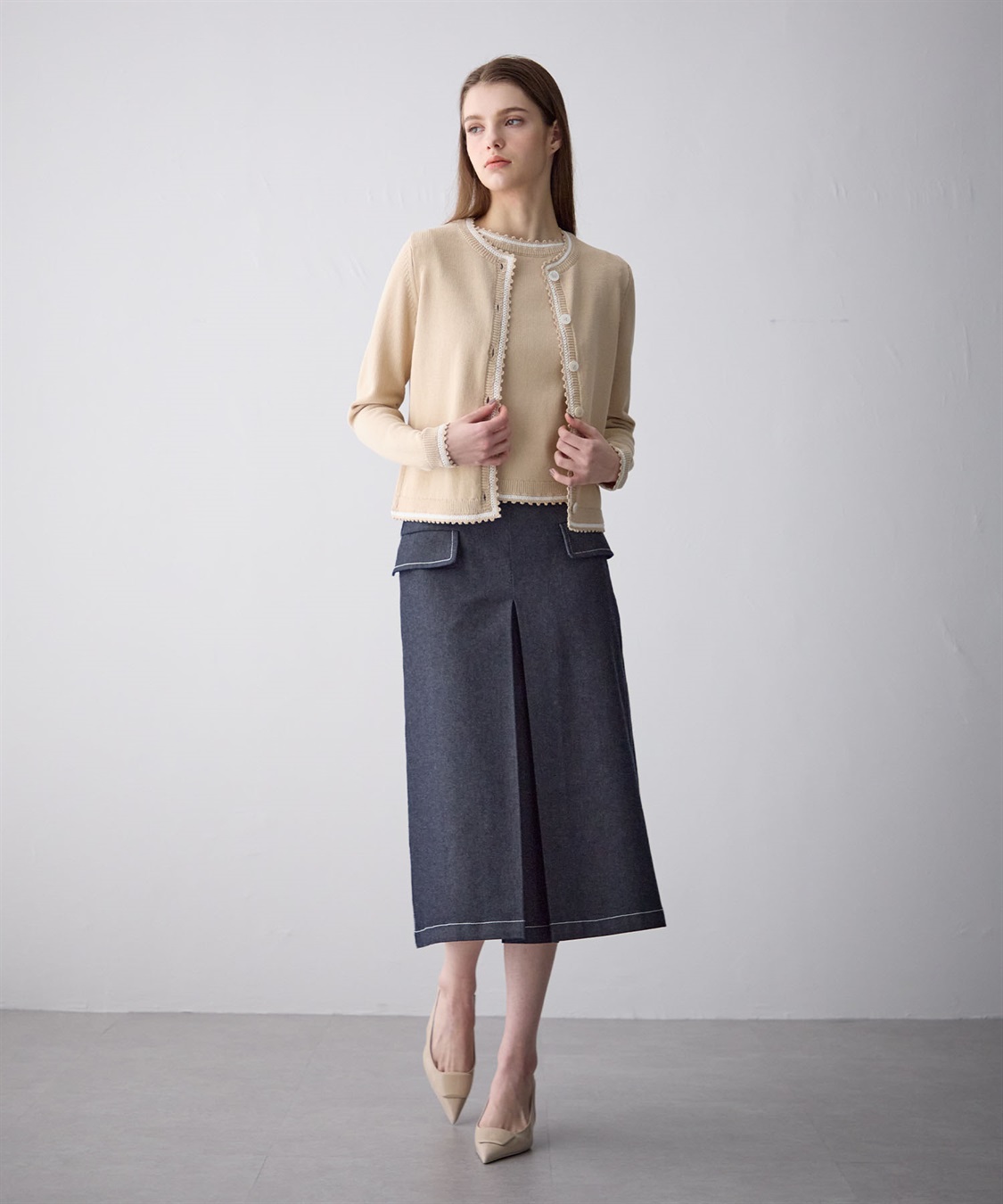 TIME SALE】配色ラインニットカーディガン 49AV JUNKO SHIMADA｜クロス