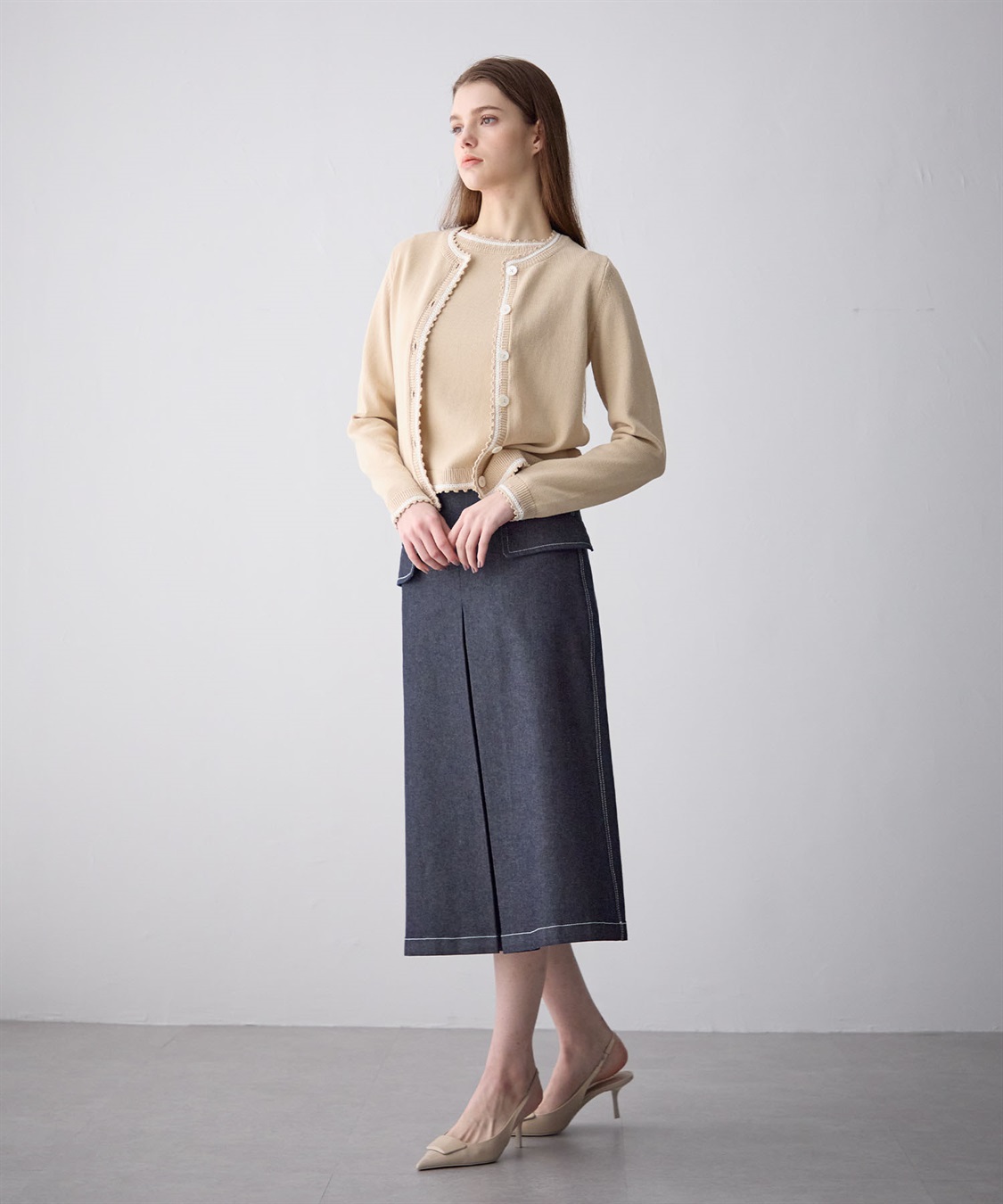 邦楽 woman's TIME SALE】配色ラインニットカーディガン 49AV JUNKO SHIMADA｜クロス