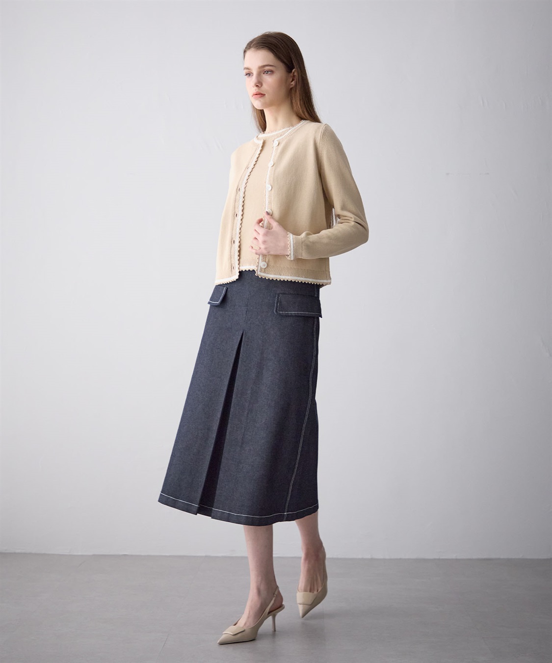 TIME SALE】配色ラインニットカーディガン 49AV JUNKO SHIMADA｜クロス