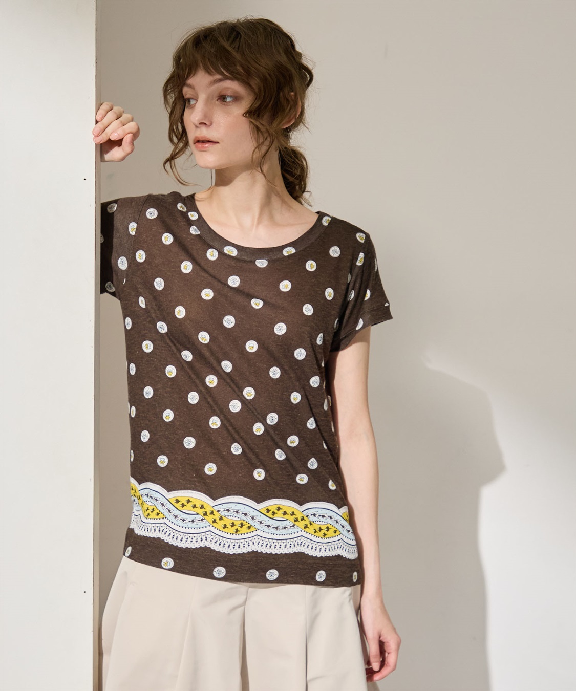 ブルームドット柄半袖Tシャツ 49AV JUNKO SHIMADA｜クロスプラス公式