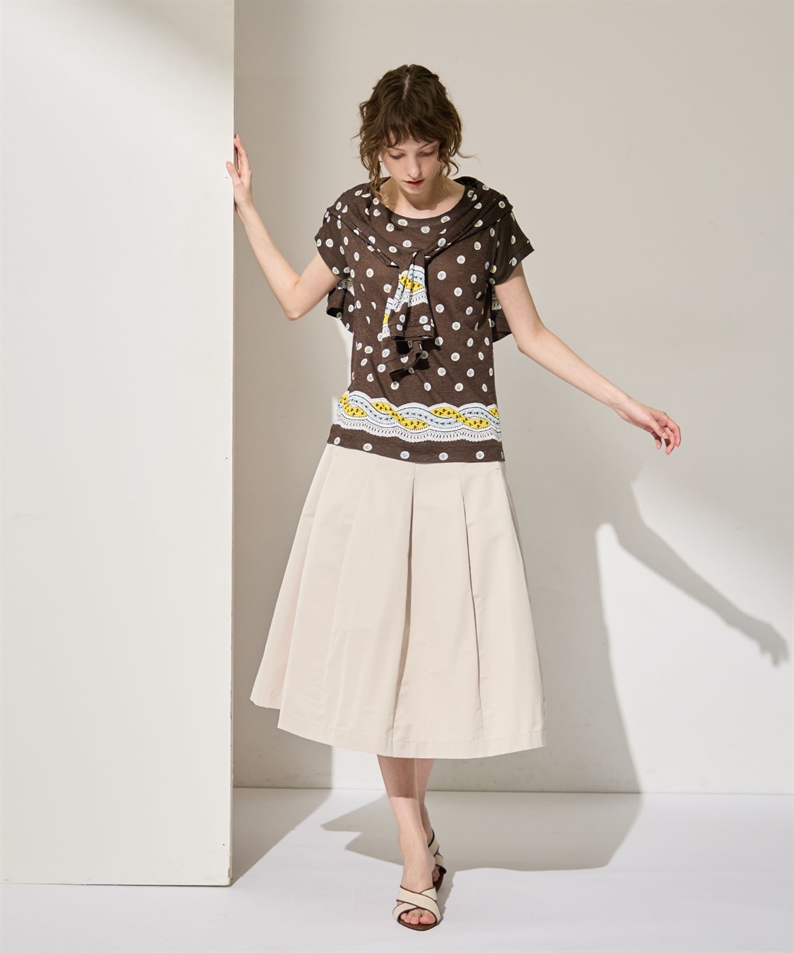 ブルームドット柄半袖Tシャツ 49AV JUNKO SHIMADA｜クロスプラス公式