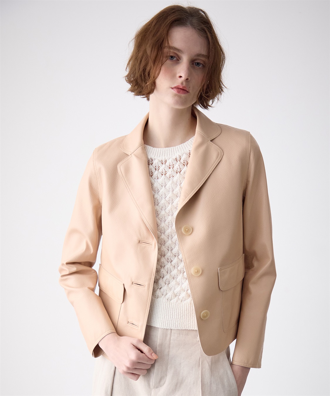 49AV JUNKO SHIMADA 【TIME SALE】レザーテーラードジャケット_sub_1