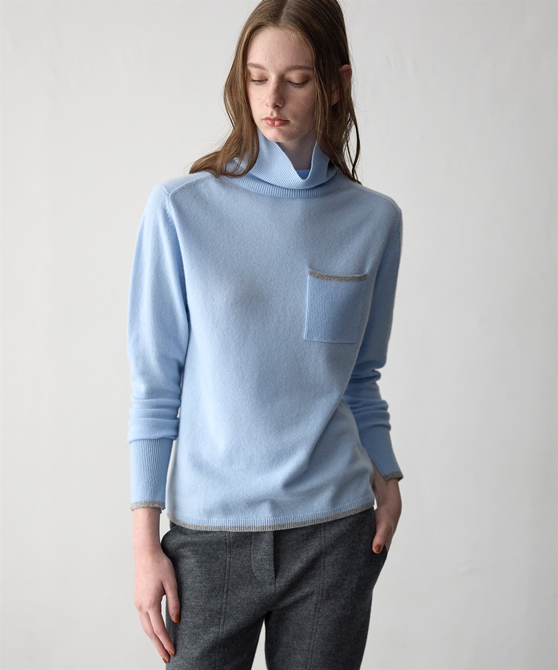 49AV JUNKO SHIMADA 【WEB限定】カシミヤ配色ニットプルオーバー_sub_2