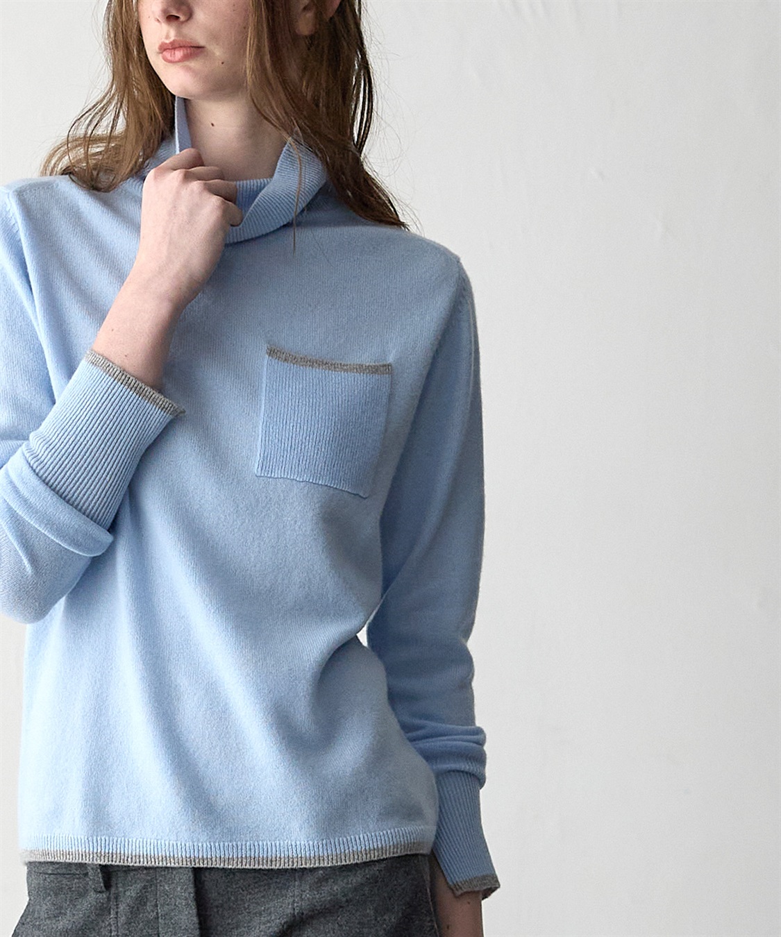 49AV JUNKO SHIMADA 【WEB限定】カシミヤ配色ニットプルオーバー_sub_4