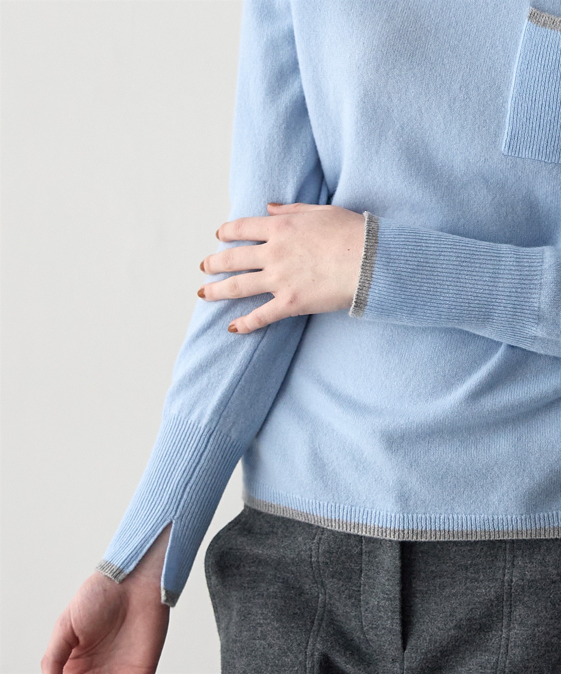 49AV JUNKO SHIMADA 【WEB限定】カシミヤ配色ニットプルオーバー_sub_6