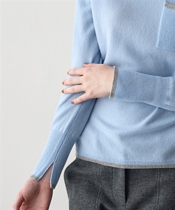 49AV JUNKO SHIMADA 【WEB限定】カシミヤ配色ニットプルオーバー_subthumb_6