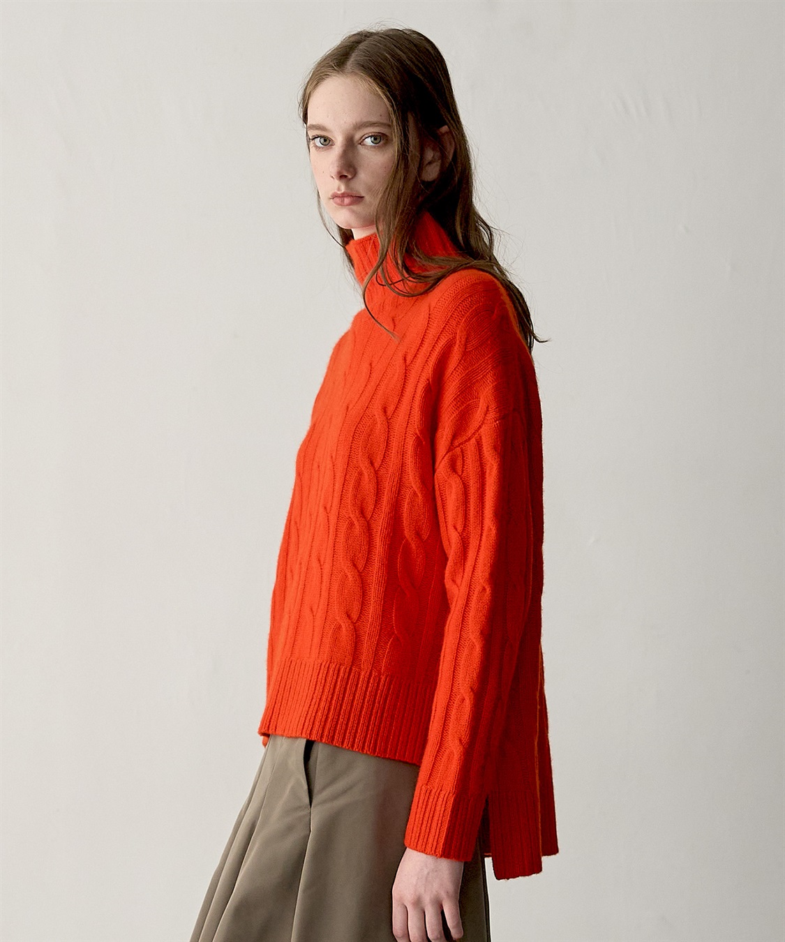 49AV JUNKO SHIMADA 【WEB限定】カシミヤケーブル編みハイネックニット_sub_4