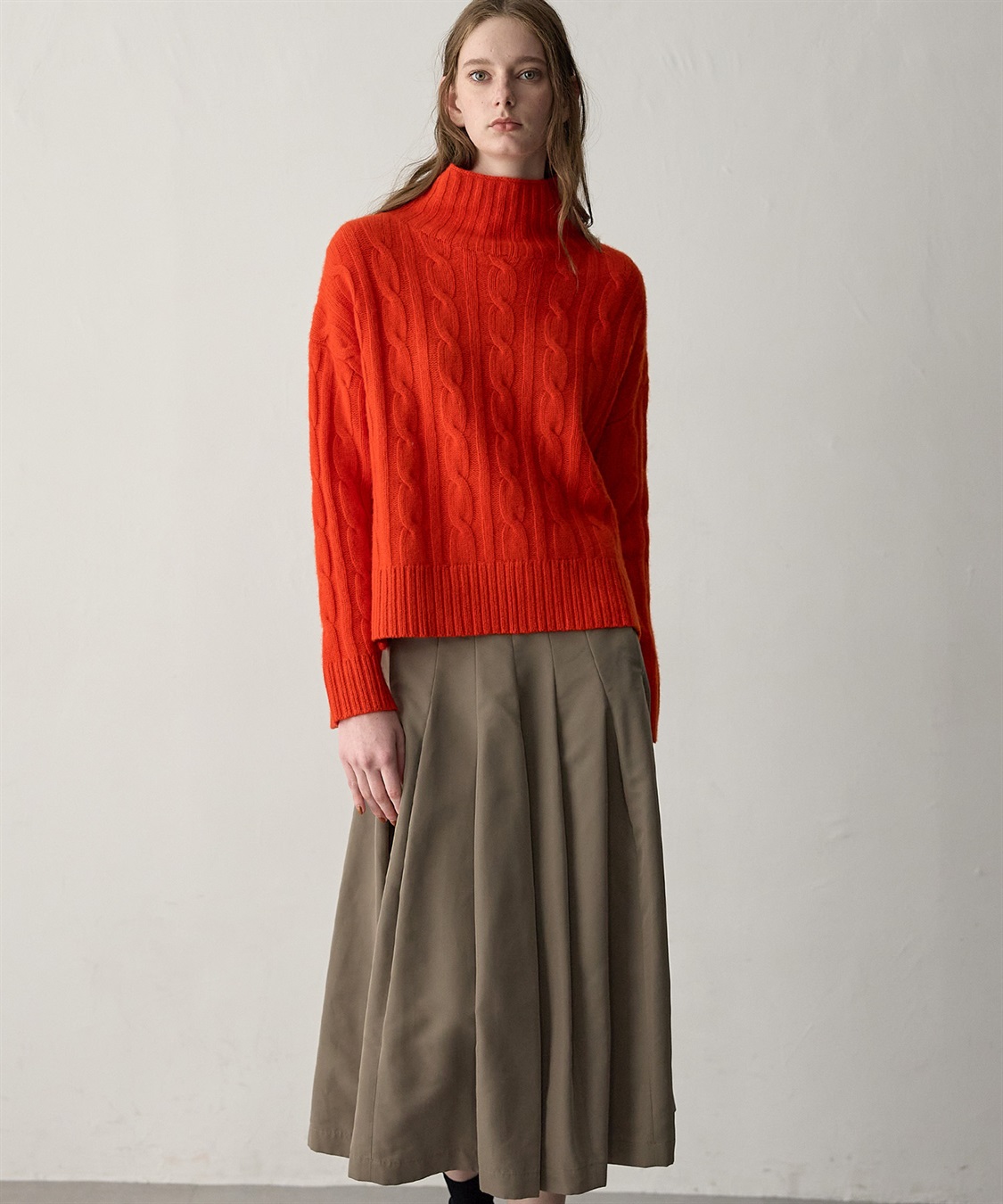 49AV JUNKO SHIMADA 【WEB限定】カシミヤケーブル編みハイネックニット_sub_7